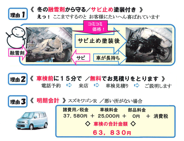 お客様が当店を選ぶ3つの理由!